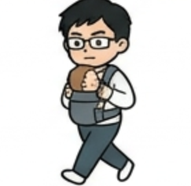 夫・抱っこ紐でお出かけ